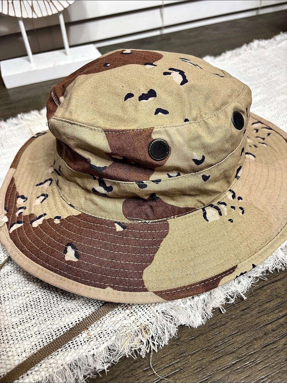 Men's Camo Bucket Hat Brown & Tan Size 7 1/4